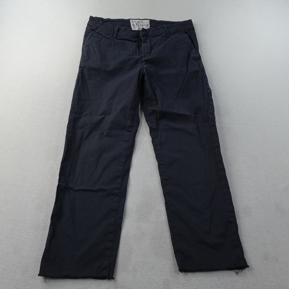 Frank & Eileen Wicklow Italian Chino Womens 8 Faded Black Cropped Pants 32x25